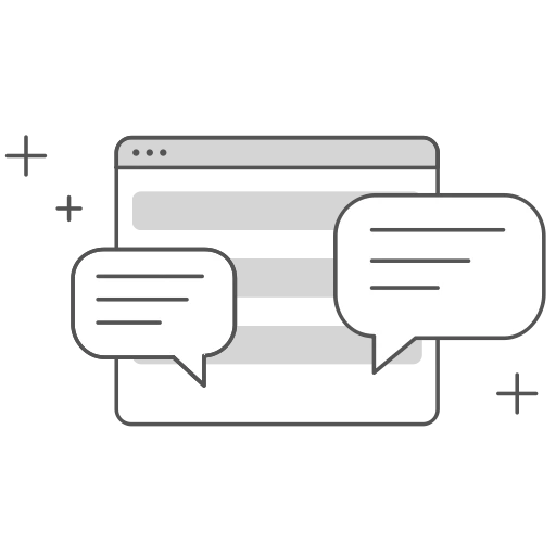 Zeichnung Gesprächsblasen Onlinemediation